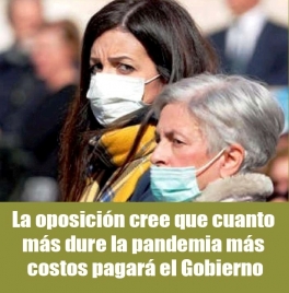 La oposición cree que cuanto más dure la pandemia más costos pagará el Gobierno La oposición cree que cuanto más dure la pandemia más costos pagará el Gobierno