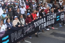 San Cayetano: los movimientos sociales marcharon con reclamos al Gobierno