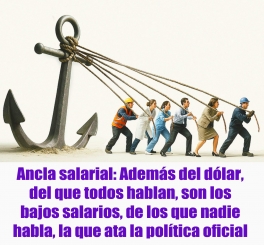 Ancla salarial: Además del dólar, del que todos hablan, son los bajos salarios, de los que nadie habla, la que ata la política oficial Ancla salarial: Además del dólar, del que todos hablan, son los bajos salarios, de los que nadie habla, la que ata la política oficial