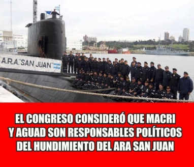 Hundimiento del ARA San Juan: el informe del Congreso responsabiliza a Macri y Aguad