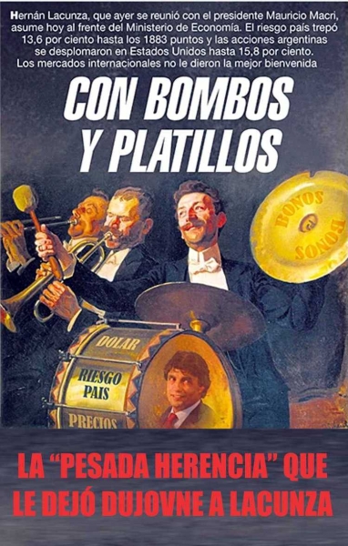 Lunes negro para darle la bienvenida a Lacunza