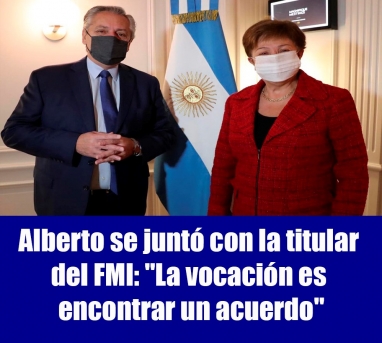 Alberto se juntó con la titular del FMI:
