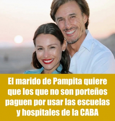El marido de Pampita quiere que los que no son porteños paguen por usar las escuelas y hospitales de la CABA