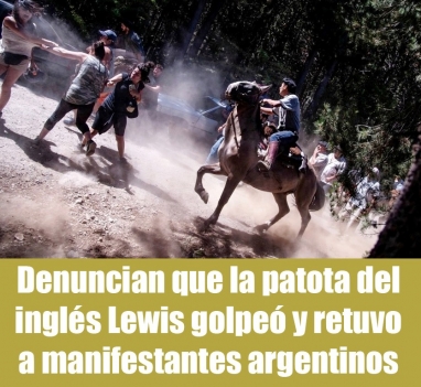 Denuncian que la patota del inglés Lewis golpeó y retuvo a manifestantes argentinos
